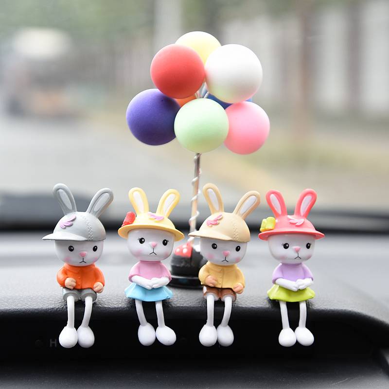 Set thỏ cà rốt cực xinh trang trí taplo ô tô