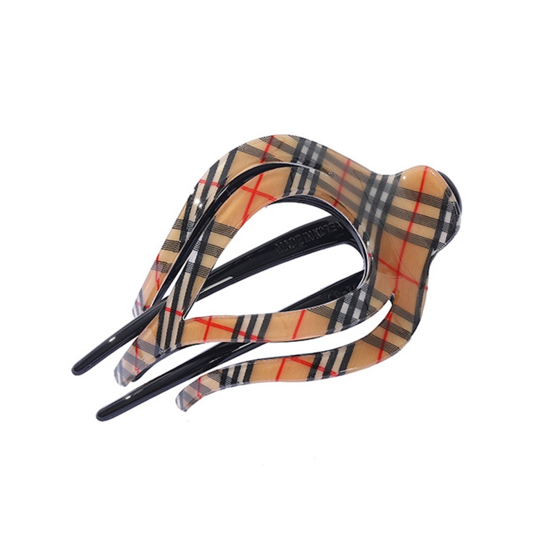 Youyo Kẹp Tóc Cong Họa Tiết Da Báo Kiểu Pháp Không Trơn Trượt