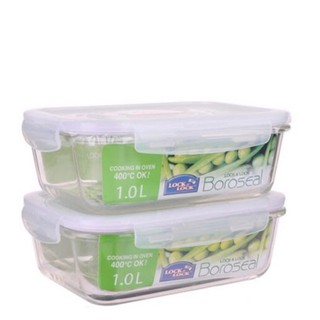 HỘP THỦY TINH CHỮ NHẬT LOCK&LOCK 1L