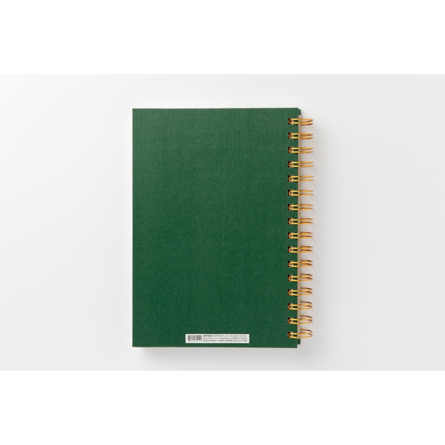 Sổ Tay Lò Xo ARTBOX Hàn Quốc Màu Xanh Lá Chữ Note Khổ A5