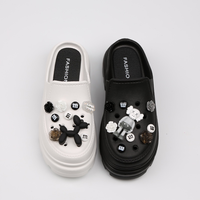 crocs Sticker shoes sticker for cross sandalsDép crocs Quai Chéo Bằng EVA Chống Trượt Họa Tiết KAWS Thời Trang Đi Biển Cho Nữ
