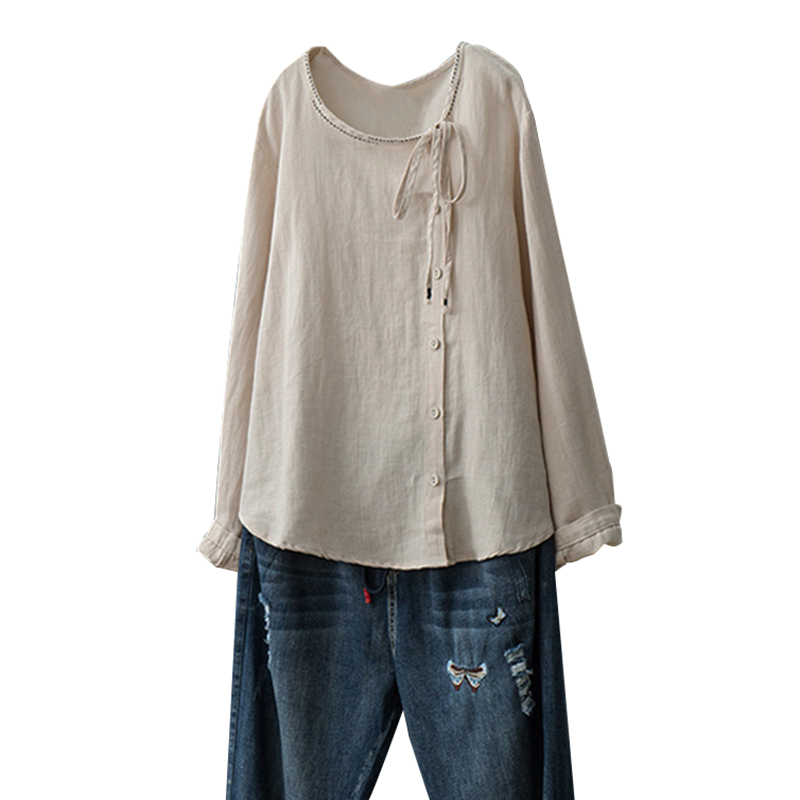 Áo Kiểu ZANZEA Cổ Tròn Thời Trang Vintage Cho Nữ