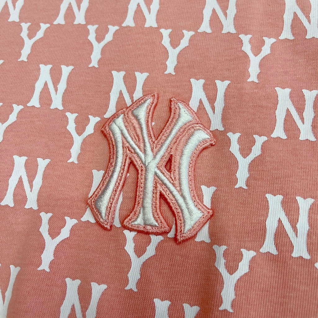 Áo Thun MLB Monogram All Over Over Fit Short Sleeve Pink