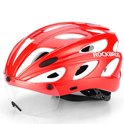 Mũ bảo hiểm chạy xe đạp ROCKBROS cao cấp có kính bảo hộ cỡ 57-62cm