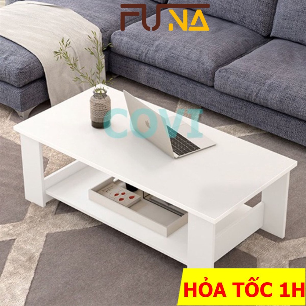 Bàn Sofa Gỗ 2 Tầng FUNA Để Ở Phòng Khách Làm Bàn Uống Trà Giải Trí Tiện Lợi Phong Cách Trẻ Trung HIện Đại - BT06