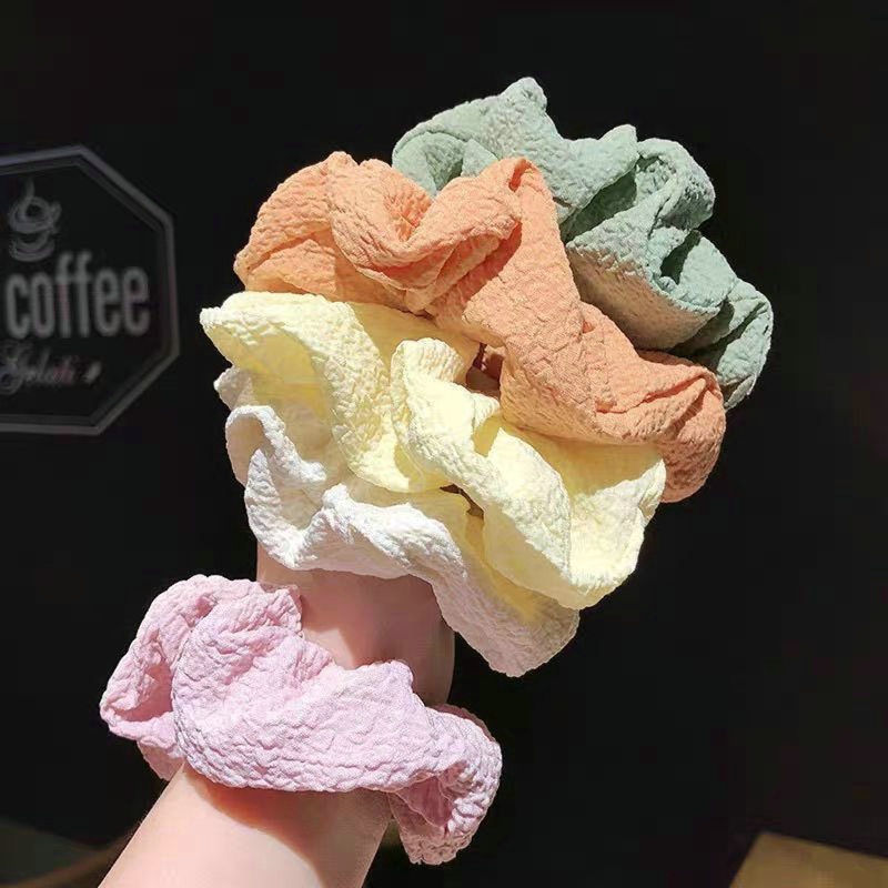 Dây Buộc Tóc Vải Voan Co Giãn Màu Đất Thời Trang Mùa Hè Cho Bạn Gái dreamdiary