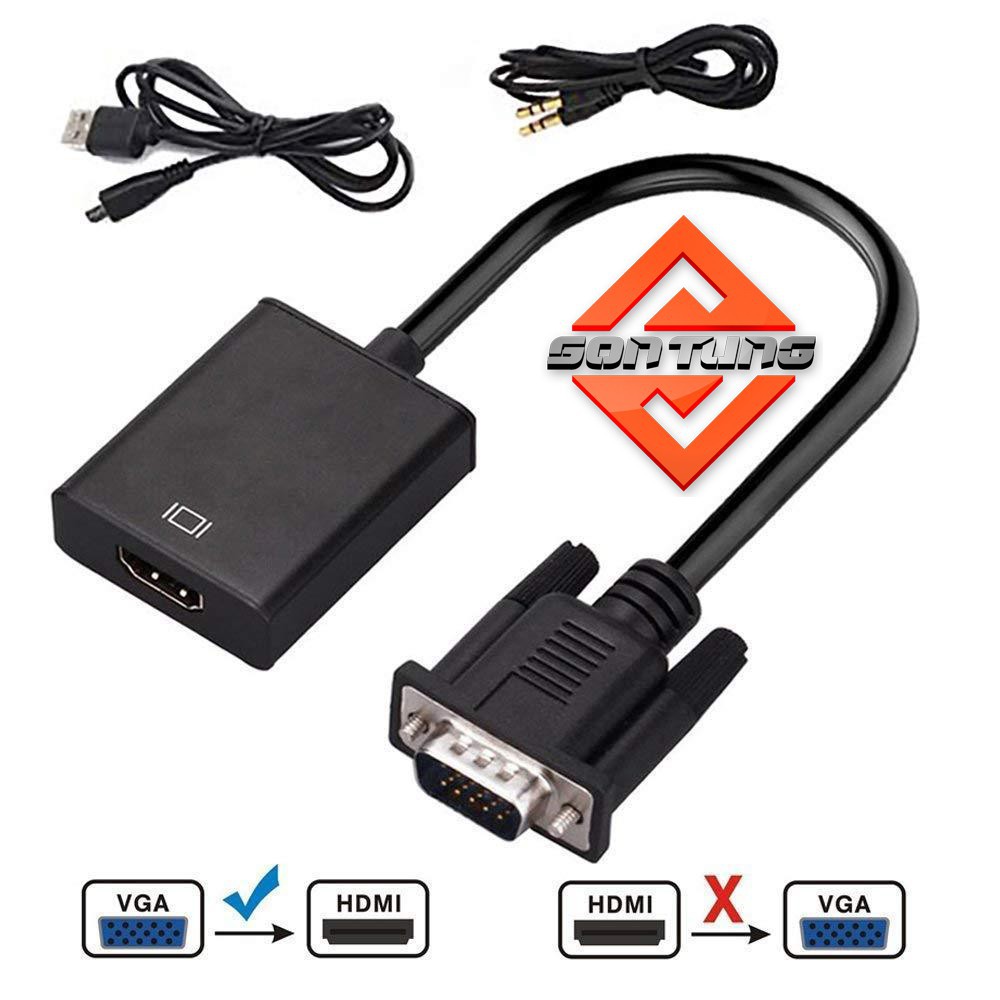 [NEW]Bộ chuyển Đổi VGA sang HDMI full HD 1080p kèm Tín hiệu âm thanh