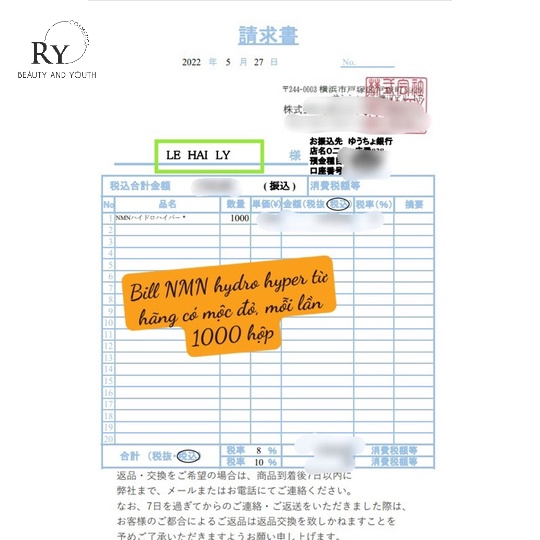 Viên Uống Trẻ Hoá - Trắng Da NMN HYDRO HYPER 12000+ 80 Viên Nhật Bản