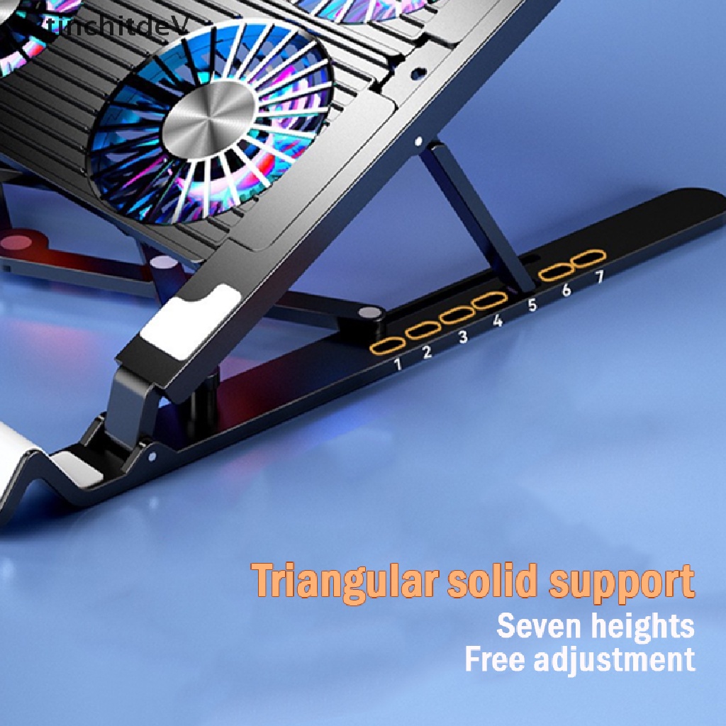 Giá Đỡ Laptop Di Động Kèm Quạt Tản Nhiệt Có Thể Tháo Rời Tiện Dụng Cho Notebook