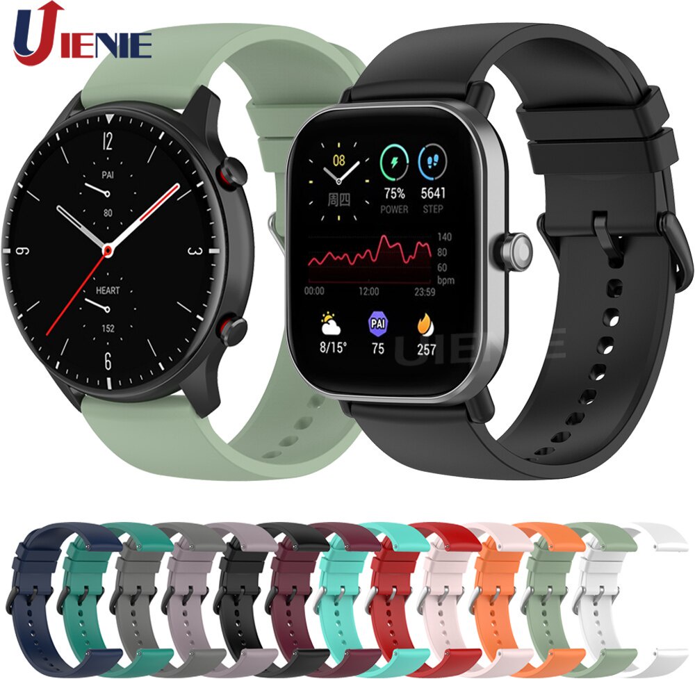 Dây đeo đồng hồ thay thế bằng silicon 20 / 22mm cho Huami Amazfit Bip Lite / Gts 2 Mini 2e / Gtr 2 2e & Gtr 47mm