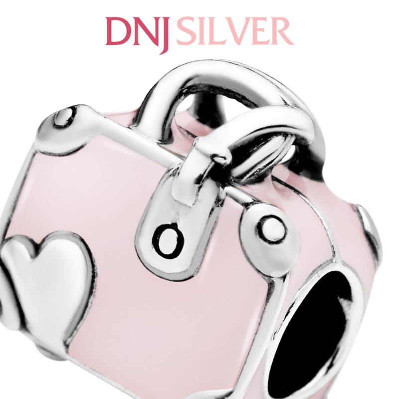 Charm bạc 925 cao cấp, hàng chuẩn bạc - Charm Pink Travel Bag thích hợp để mix vòng tay charm - DN212