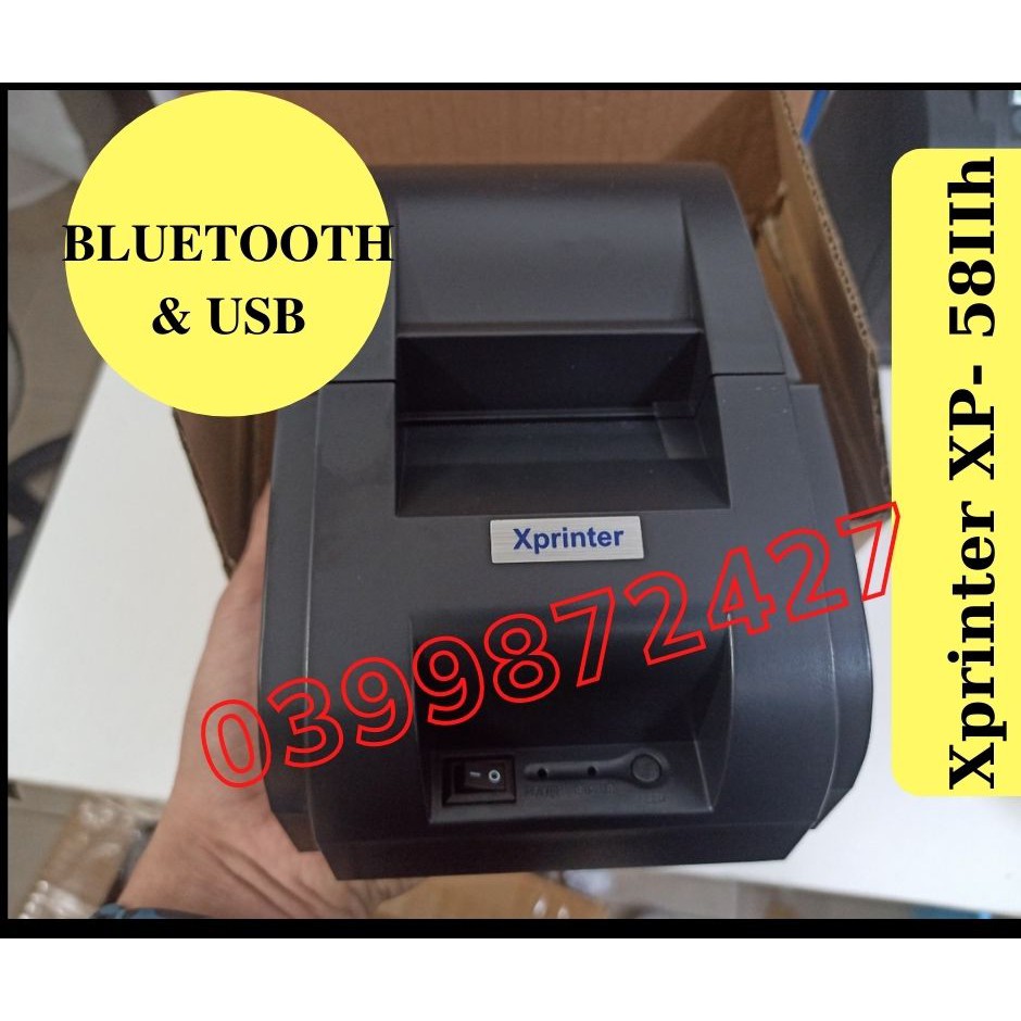 [tặng 5 cuộn bill] Máy In Bill XPRINTER XP-58IIH (USB + Bluetooth)