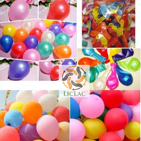 Bộ 100 Bong Bóng Bay Hình Tròn - Bong Bóng Balloon Nhiều Màu - LICLAC