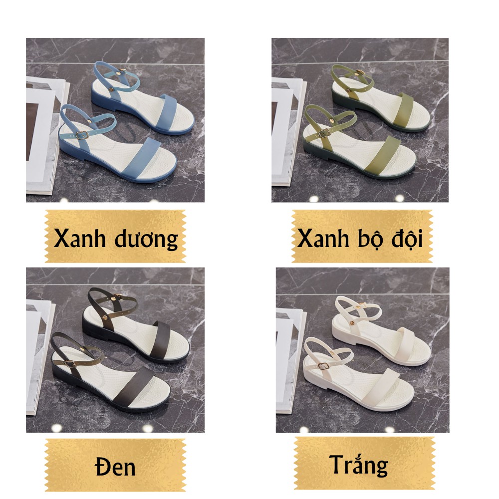 Dép quai hậu nữ đế thấp không thấm nước siêu êm