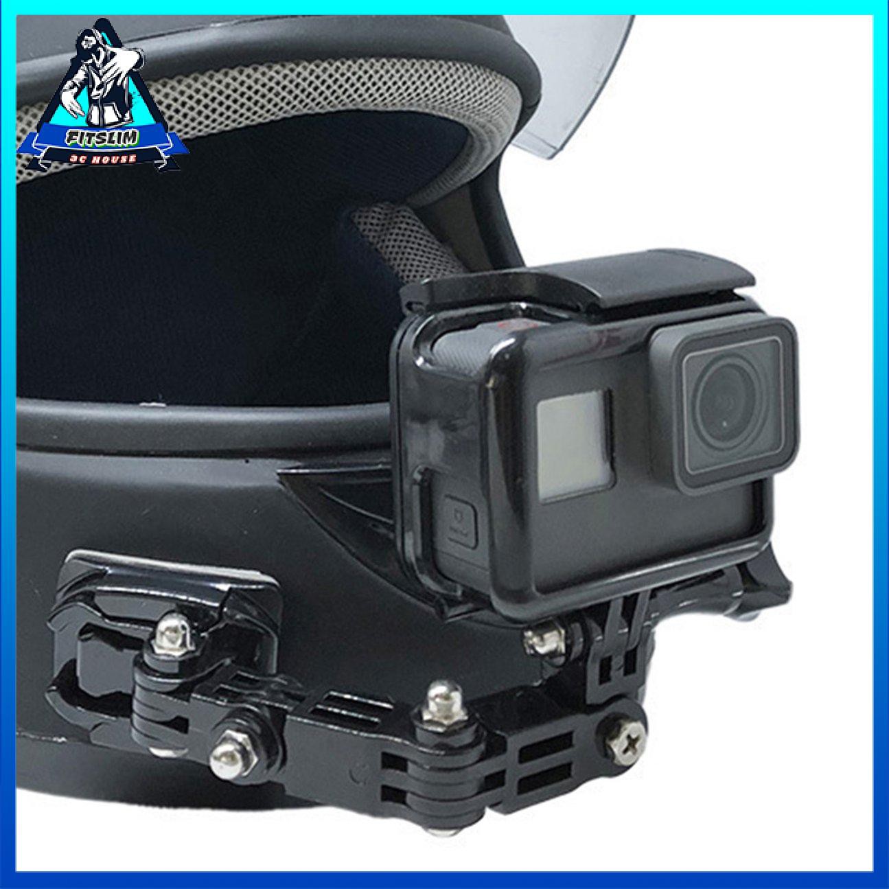 Có thể điều chỉnh được giá gắn bên hông của mũ bảo hiểm cong cho xiaomi For yi 4K For GoPro