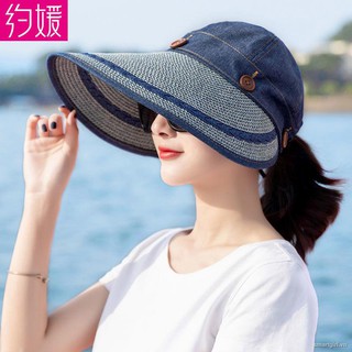 Nón vải rộng vành có thể gấp lại thời trang sành điệu bắt mắt cho nữ