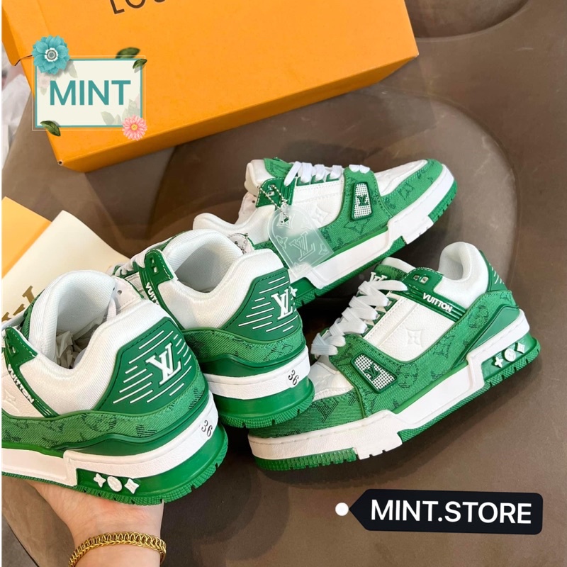Giày thể thao sneaker vui tươi xanh lá cao cấp