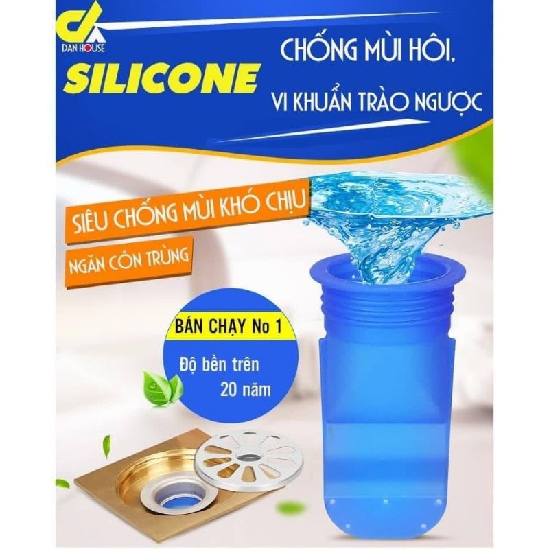 DỤNG CỤ ĐẬY CỐNG THOÁT NƯỚC - VÒI RỬA CHÉN SILICON XANH NGĂN MÙI THÔNG MINH