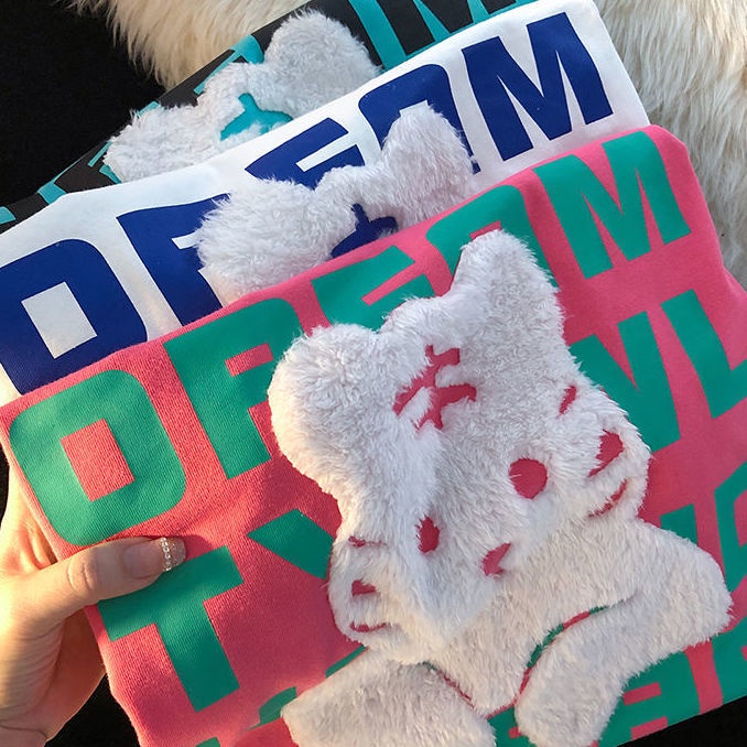 Áo nam Tay Ngắn Thêu Hình Phong Cách Hàn Quốc