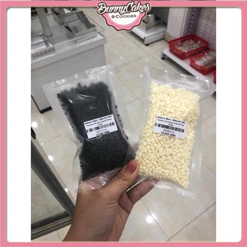 Socola Chip  Đen , Trắng , Hai Màu Grand Place gói 100g