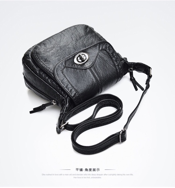 Túi xách nữ vân da cừu khoá xoay siêu hot | BigBuy360 - bigbuy360.vn