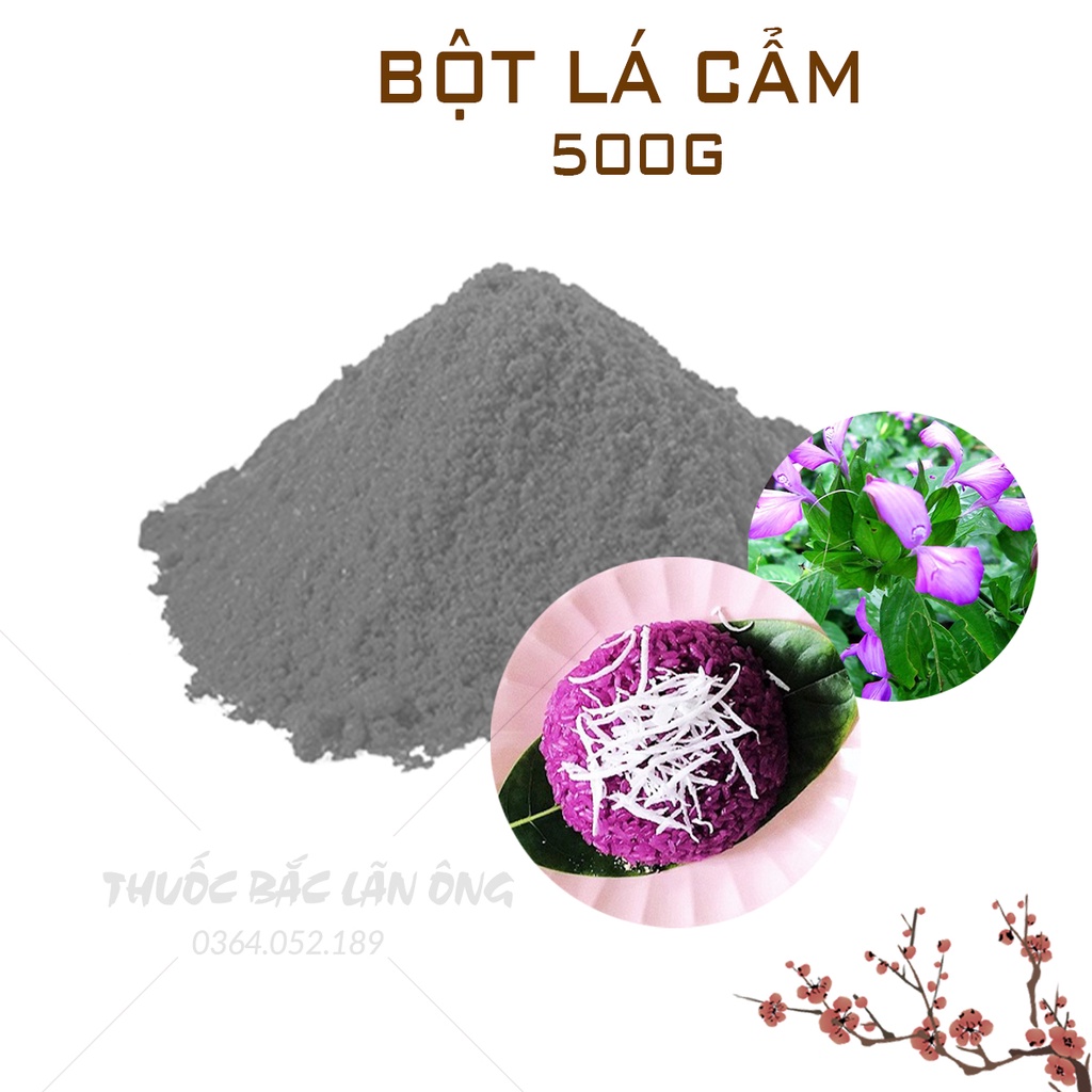 Bột lá cẩm tím nguyên chất 500g (Bột tạo màu thực phẩm, nấu xôi, chè, làm bánh) - Thuốc Bắc Lãn Ông