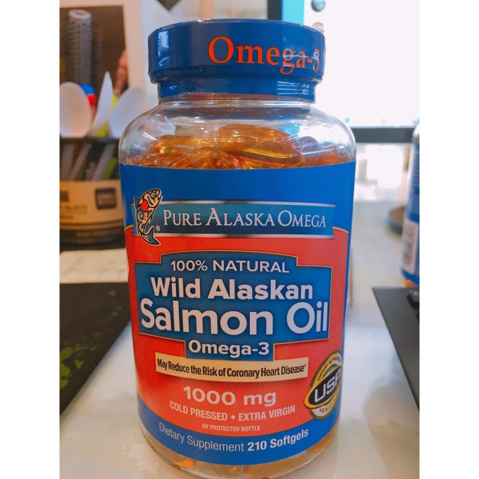 Viên Dầu Cá Hồi Pure Alaska Wild Alaskan Salmon Oil 1000mg Của Mỹ