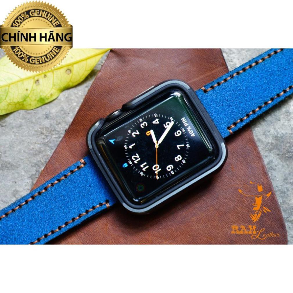 DÂY APPLE WATCH DA BÒ XANH COBAN CỰC ĐẸP- ĐỦ SIZE 20MM , 22MM, APPLE WATCH-CHÍNH HÀNG RAM LEATHER .