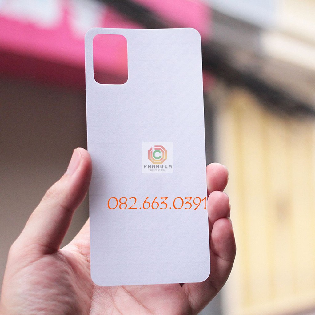 Skin Dán carbon mặt sau cho Samsung Galaxy a51 vân 3D, full keo dễ dán