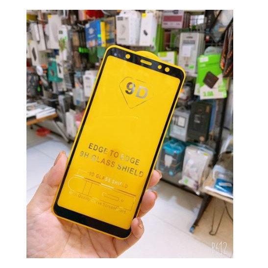 Kính Full màn full keo 9D cho Galaxy A6 Plus