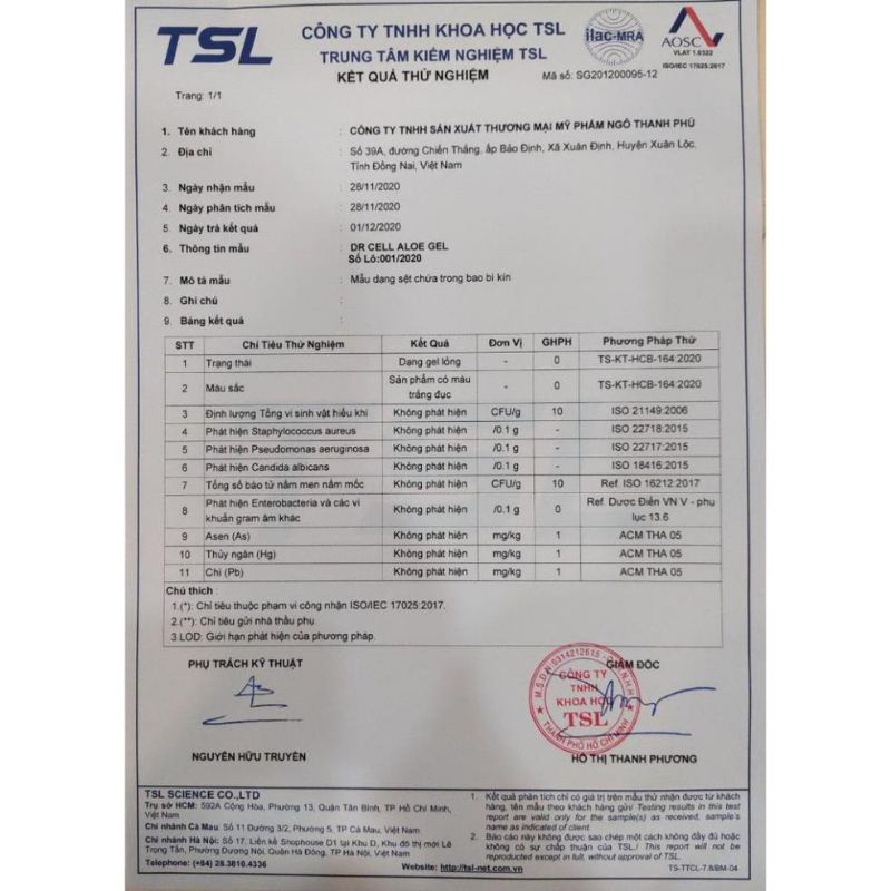 Gel chấm mụn ALOE GEL DRCELL 15g