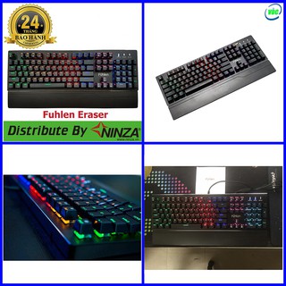 Bàn phím cơ Fuhlen Eraser - Fuhlen E  - Led Rainbow - Blue Switch- Tem ninza chính hãng - Bảo hành 24 tháng