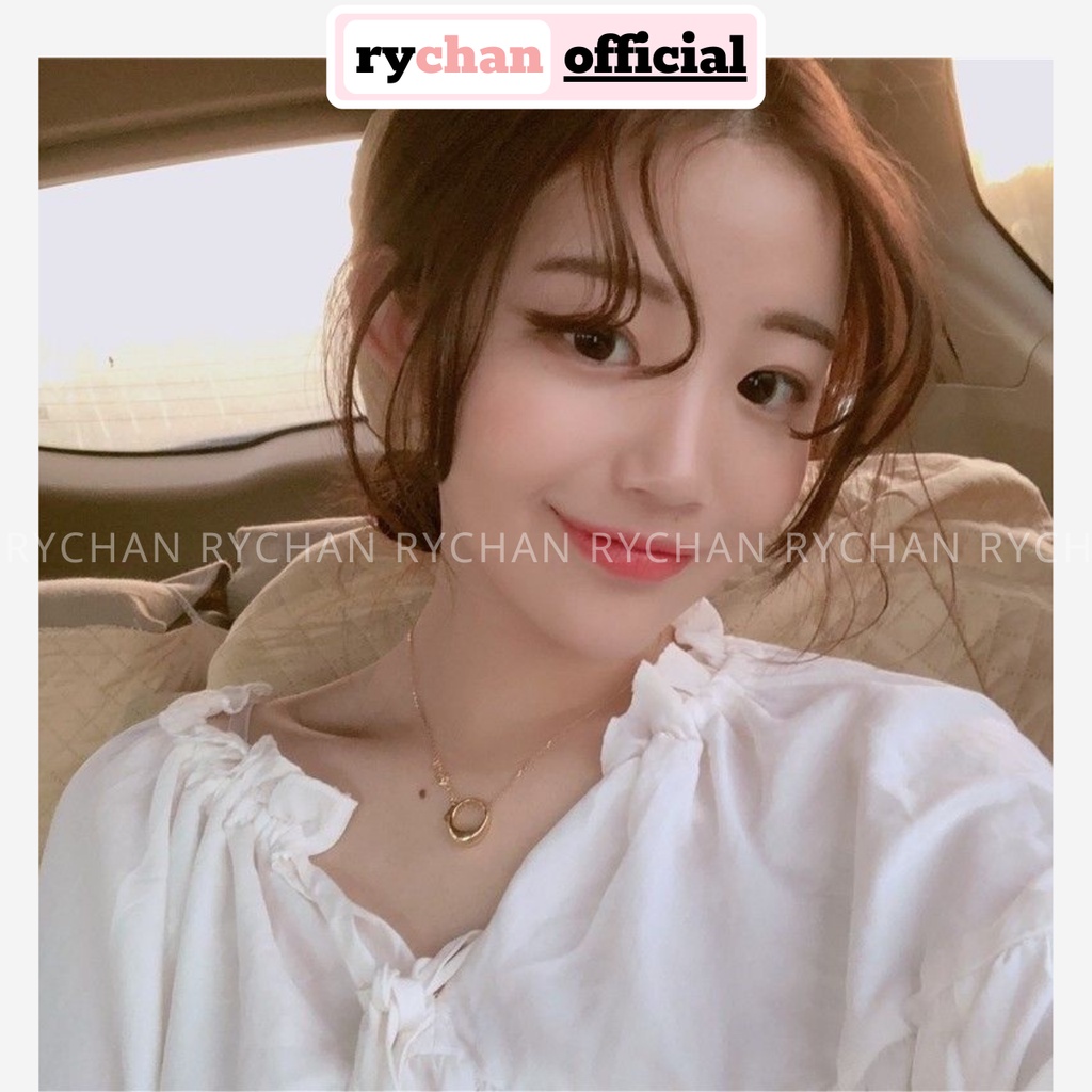 Áo Trắng Oversize Kiểu Giấu Quần Form Rộng Babydoll Nơ Cổ Tay Phồng - DS777