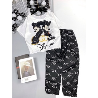 Bộ ngủ lụa Satin cổ tròn