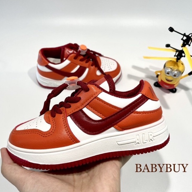 GIÀY BÉ GÁI BÉ TRAI , GIÀY SNEAKER CHO BÉ ,GIÀY TRẺ EM JD CAM ĐỎ