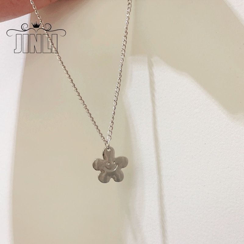Dây chuyền hợp kim mặt hình hoa cười đơn giản thời trang dành cho nữ