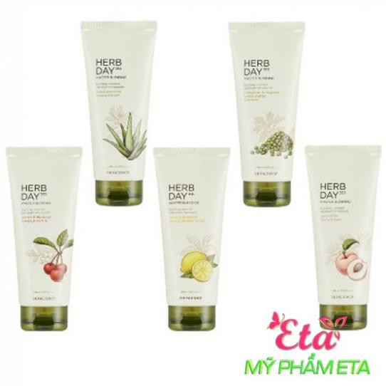 Hàng Hàn- Sữa rửa mặt The Face Shop Herb Day 365 Cleansing Foam TFS cho làn da sáng và mịn màng 170ml