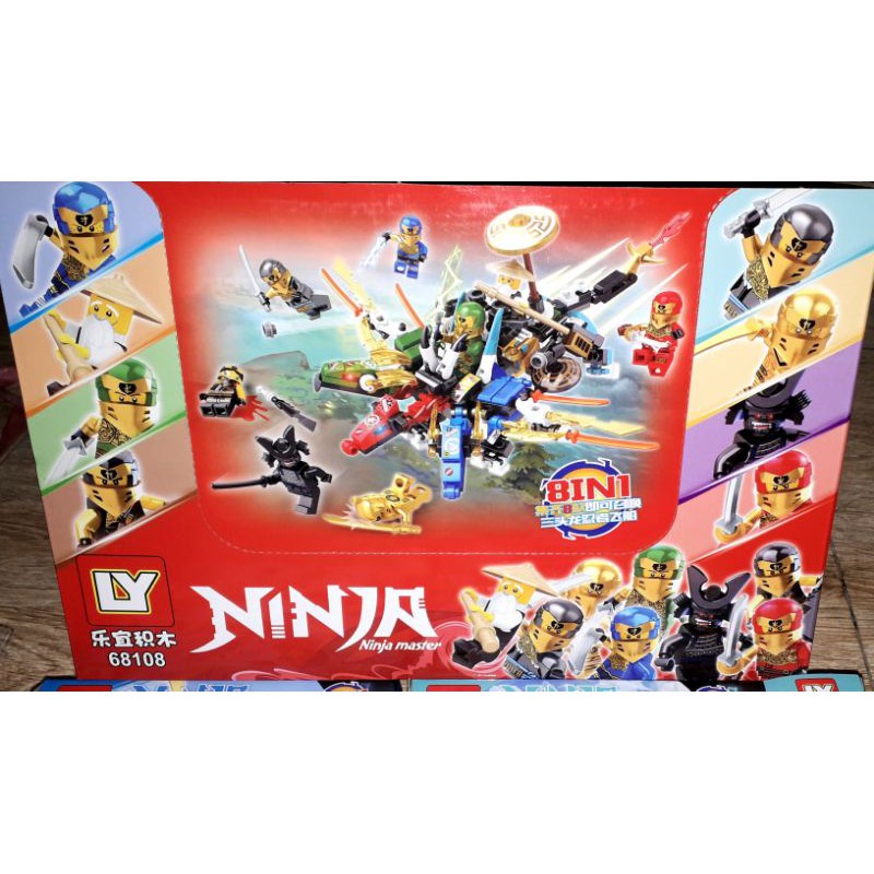 Sét 8 hộp Lắp ráp LegoNinja Phụng Hoàng 3 đầu 68108 có trên 320 chi tiết bằng nhựa rất đẹp