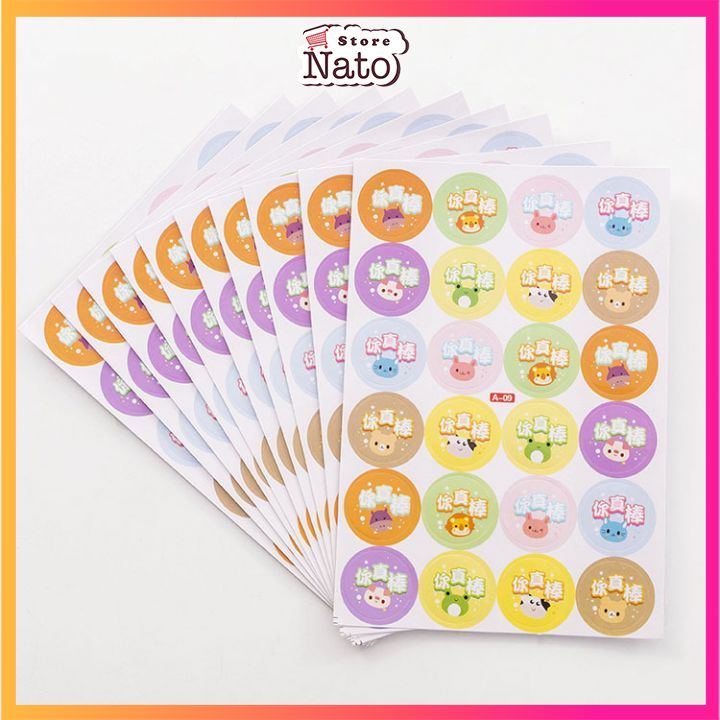 Túi sticker  dán nhiều hình đáng yêu cho bé NATO STK02