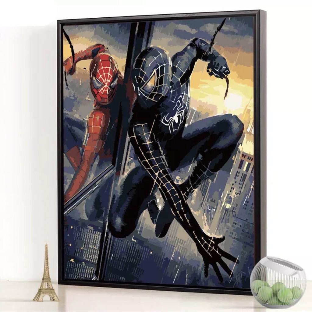 (Giá Xưởng) Tranh Canvas treo tường phòng khách, tranh Siêu anh hùng Marvel, tranh Spider Man 01-08 (không khung)