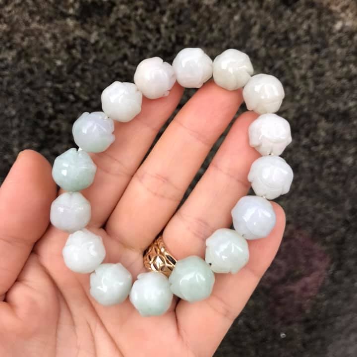 VÒNG LIÊN HOA MÀU TRẮNG SIZE HẠT 13LY