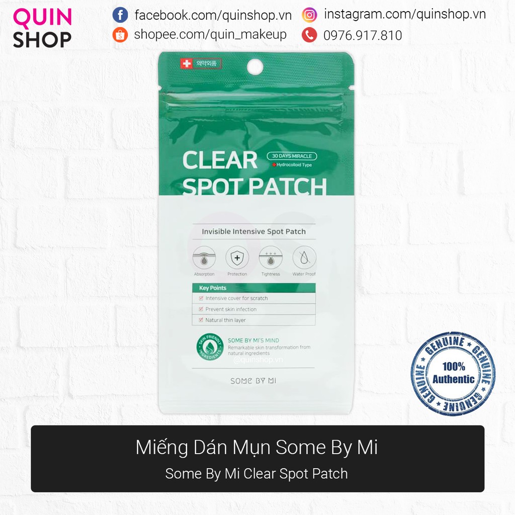 [Quinshop.vn] Miếng Dán Mụn Some By Mi Clear Spot Patch