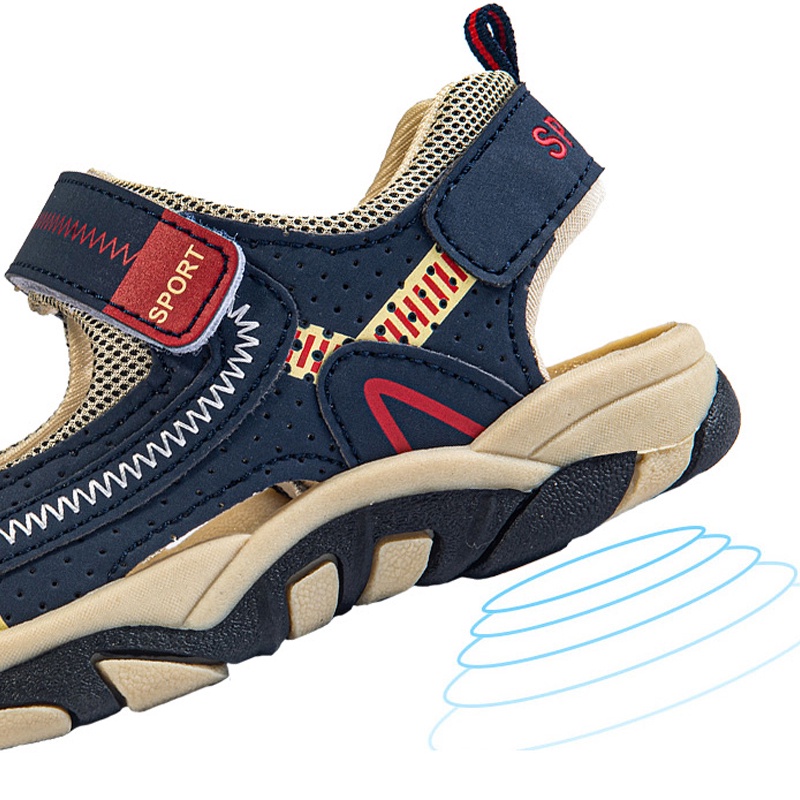 Xăng đan cao su hở ngón thoáng khí phong cách thời trang mùa hè cho bé trai 2022