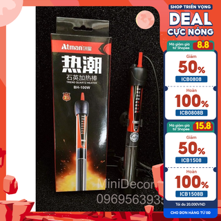 Sưởi bể cá, atman ch và bh 100w 200w 300w giúp ổn định nhiệt độ bể cá