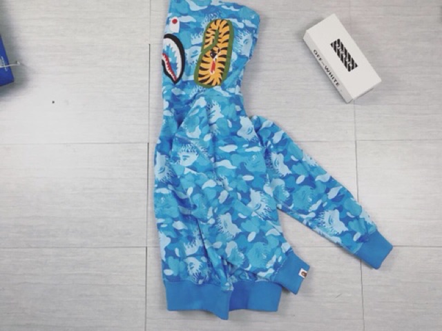 áo khoác bape blue fire 2019