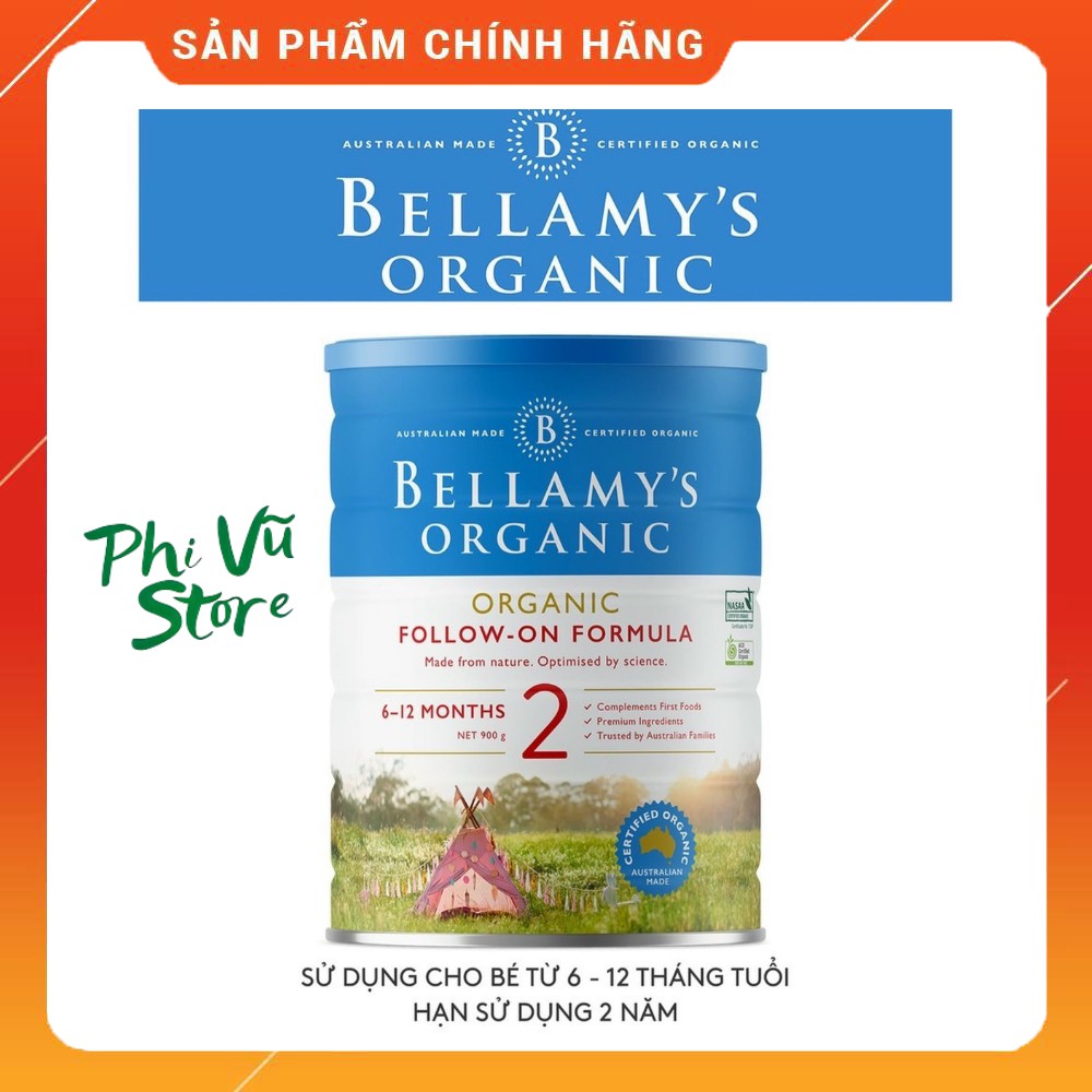 [Giá Ưu Đãi] Sữa Bellamy's Organic Số 1,2,3,4,Mama - 900g