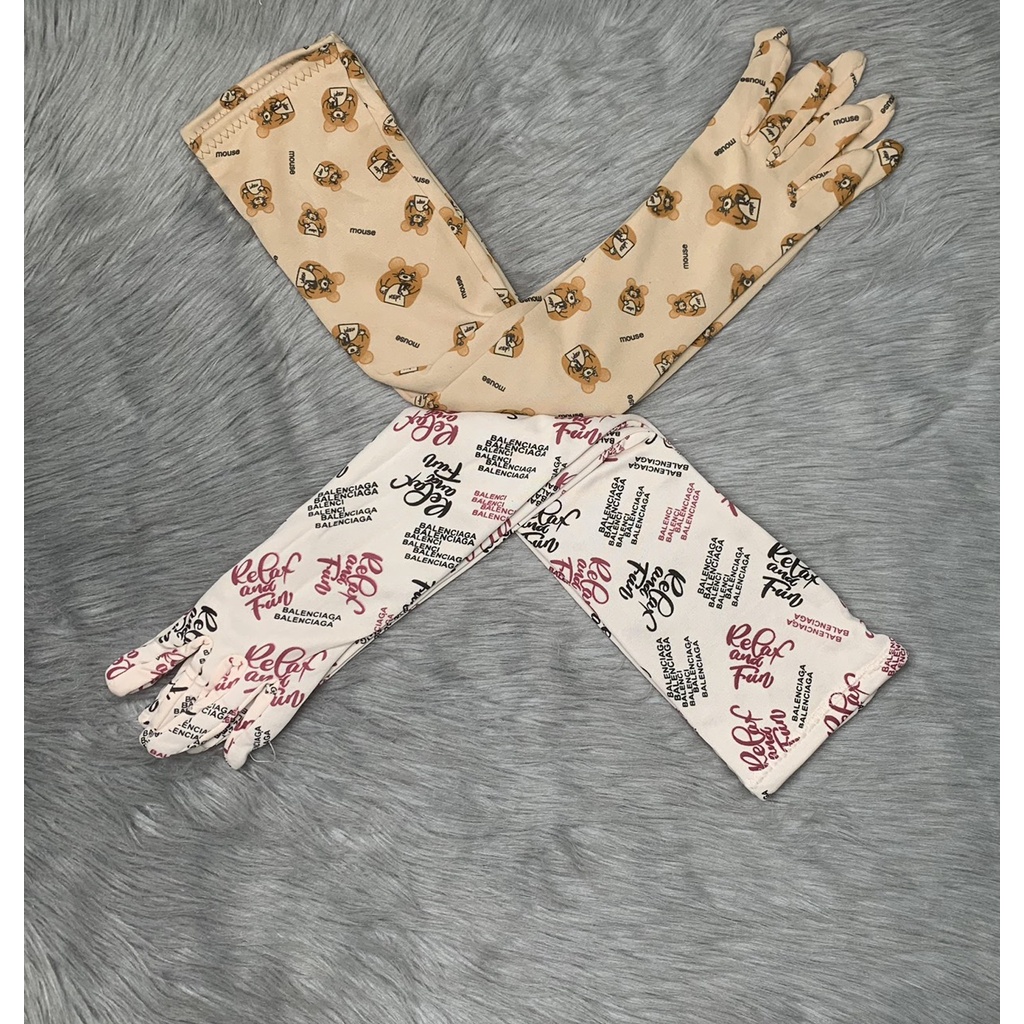 [HCM]Combo 5 đôi Găng tay dài 65cm chống nắng bông ,co giãn vải thun  thoáng mát , ảnh thật , bảo đảm giao đúng hàng