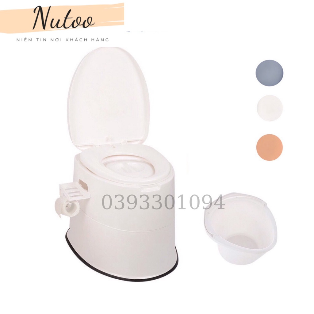 Bô vệ sinh cho người lớn, chiều cao 40cm, có dải cao su chống trơn trượt.