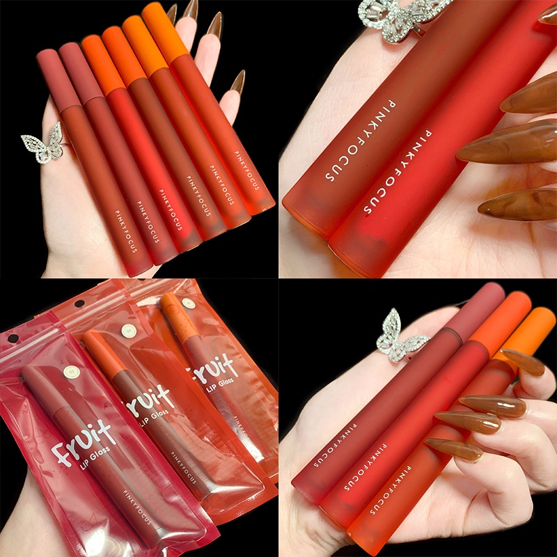 Son kem PUDAIER tông màu mứt cam 6 màu chọn lựa 20g