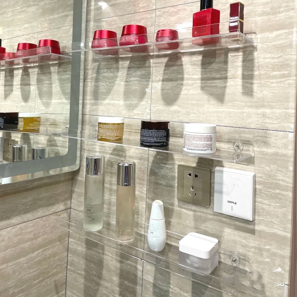 Kệ Đựng Đồ Dùng Bằng Acrylic Trong Suốt Tiện Dụng Cho Nhà Tắm/ Nhà Bếp